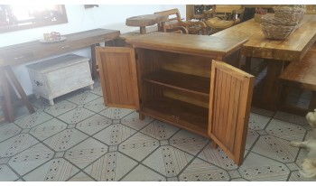 Balcão Gabinete de madeira Design Ripadinho Frizado  BF04