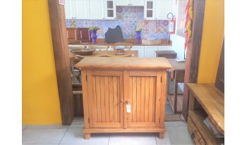 Balcão Gabinete de madeira Design Ripadinho Frizado  BF04